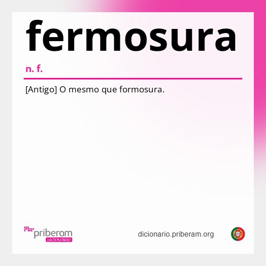 Significado de fermosura