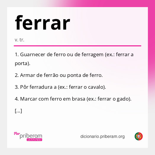 Significado de ferrar