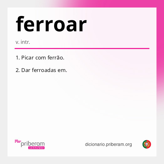 Significado de ferroar