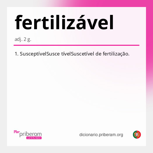 Significado de fertilizável