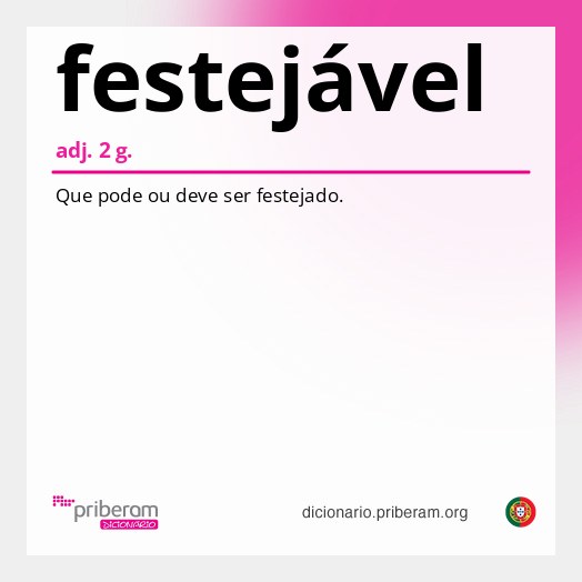 Significado de festejável