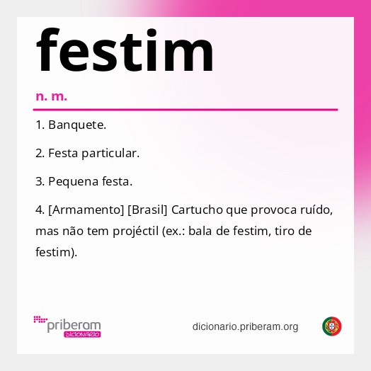 Significado de festim