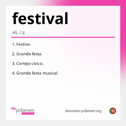 Significado de festival