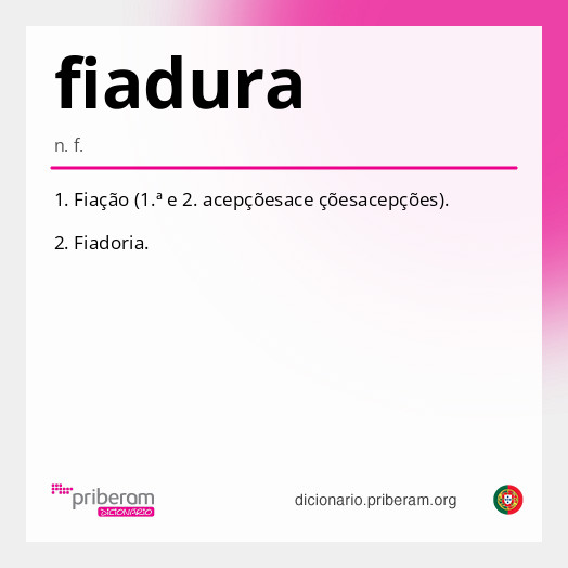 Significado de fiadura