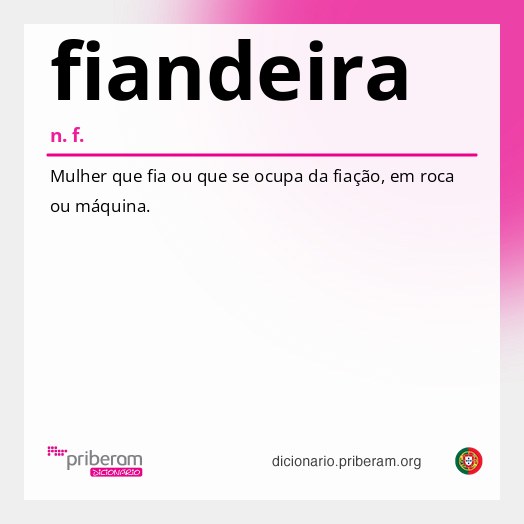 Significado de fiandeira