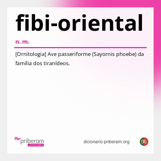 Significado de fibi-oriental