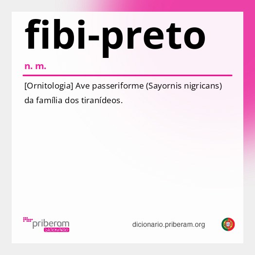 Significado de fibi-preto