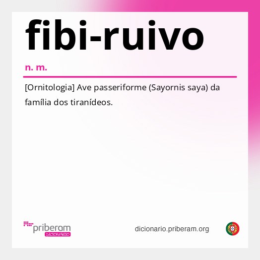 Significado de fibi-ruivo
