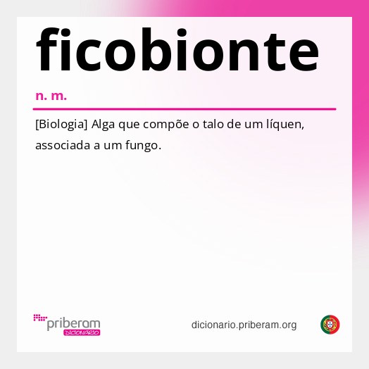 Significado de ficobionte