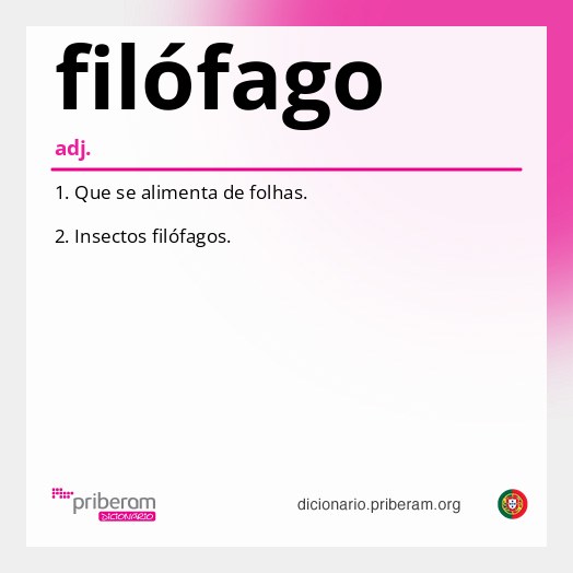 Significado de filófago