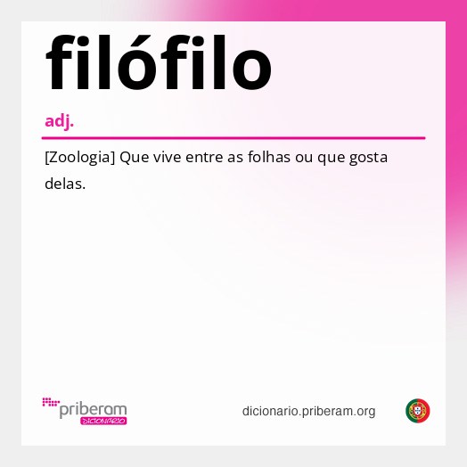 Significado de filófilo
