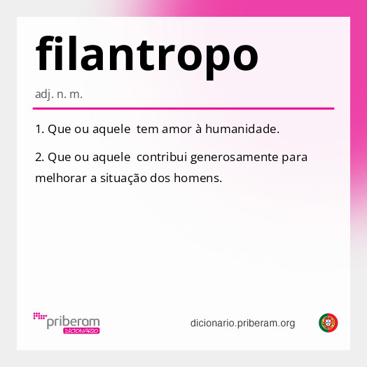 Significado de filantropo