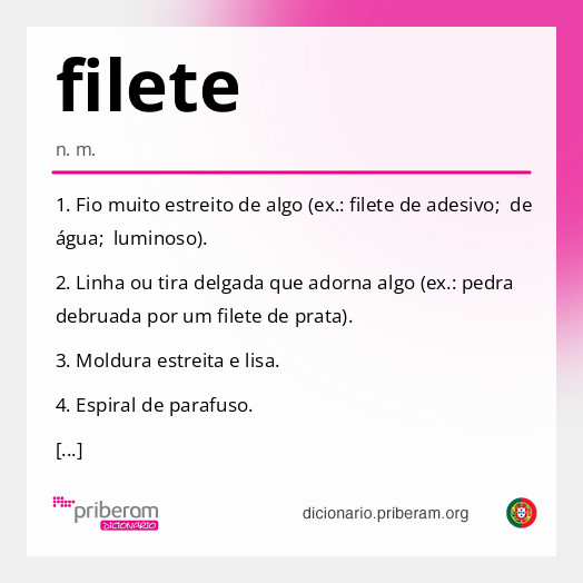 Significado de filete