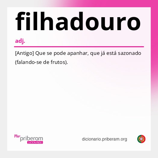 Significado de filhadouro