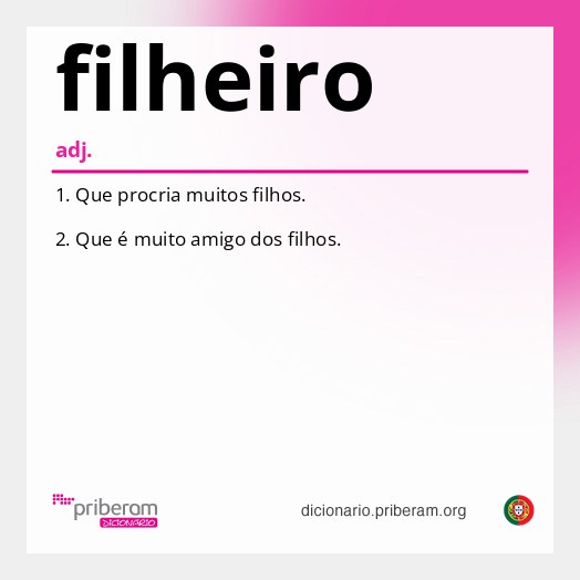 Significado de filheiro