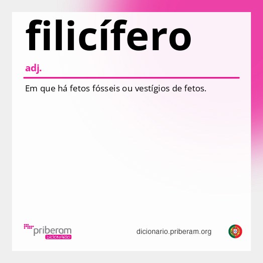 Significado de filicífero