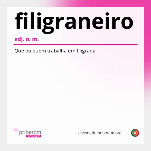 Significado de filigraneiro