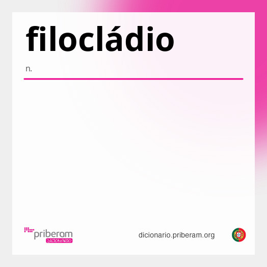 Significado de filocládio