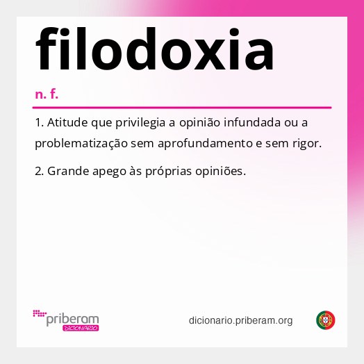 Significado de filodoxia