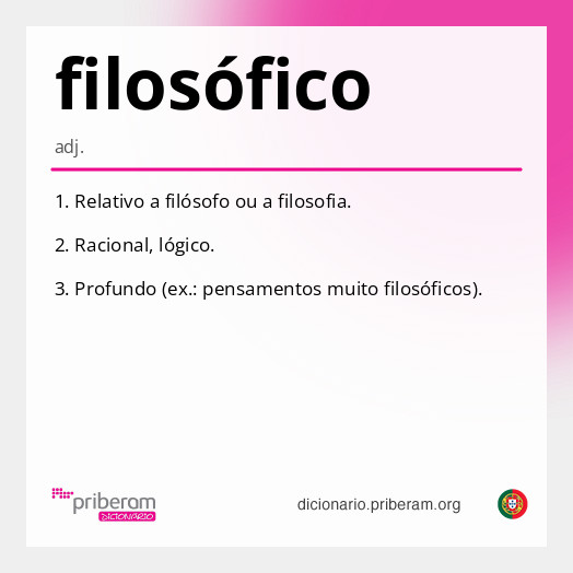 Significado de filosófico