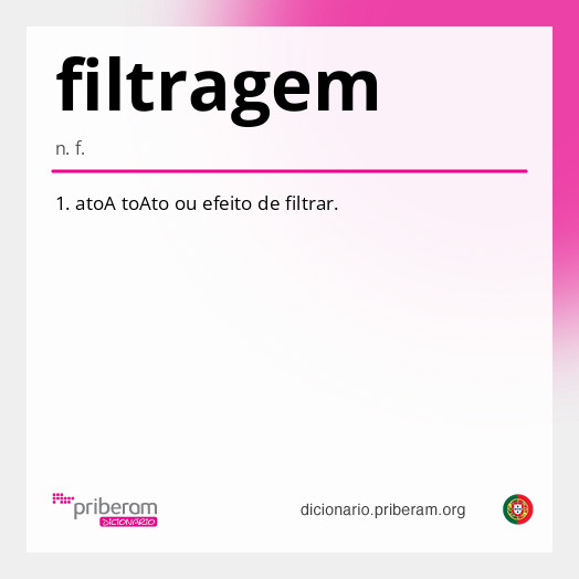 Significado de filtragem