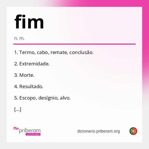 Significado de fim