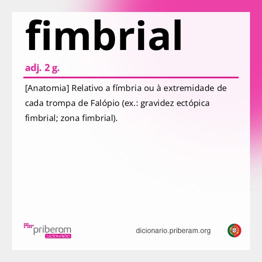 Significado de fimbrial