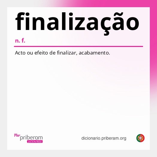 Significado de finalização
