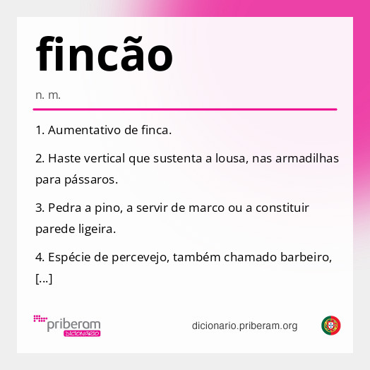 Significado de fincão