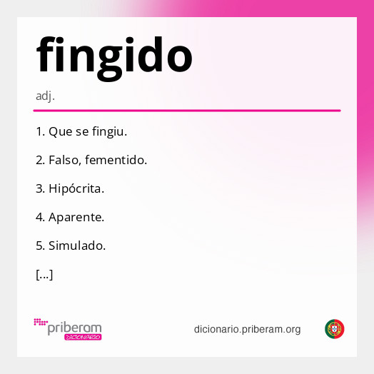 Significado de fingido
