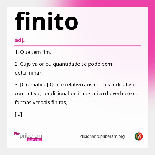 Significado de finito