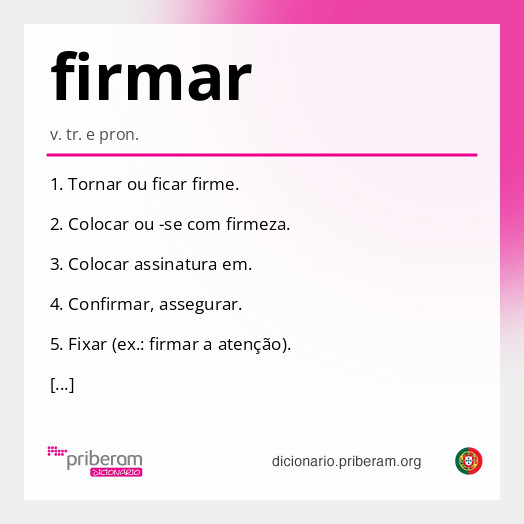Significado de firmar