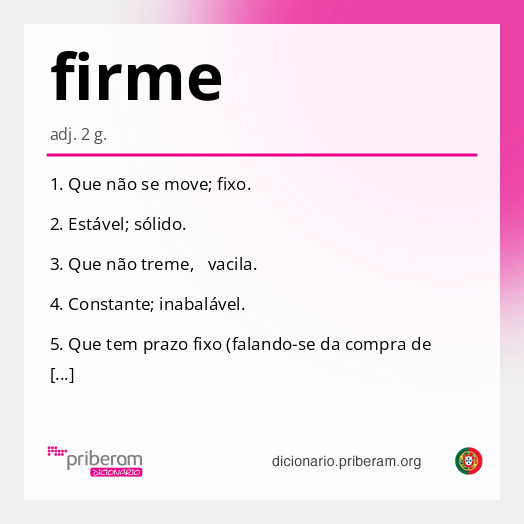 Significado de firme