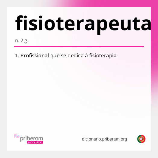 Significado de fisioterapeuta
