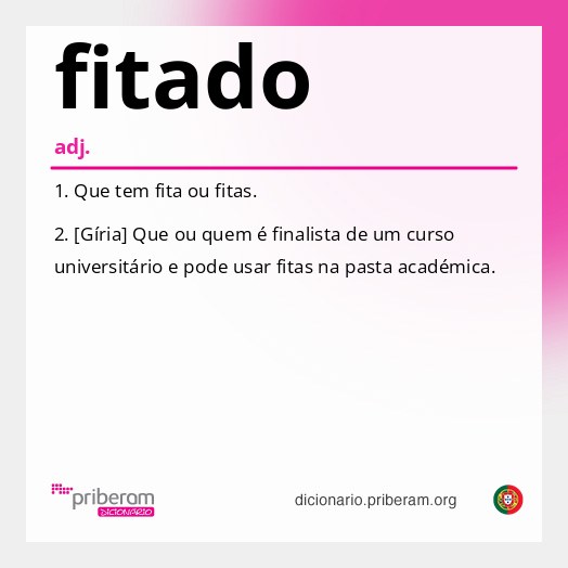Significado de fitado