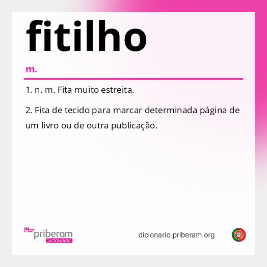 Significado de fitilho