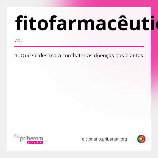 Significado de fitofarmacêutico