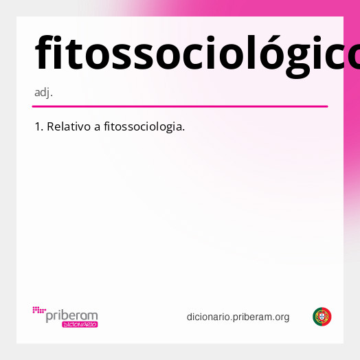 Significado de fitossociológico