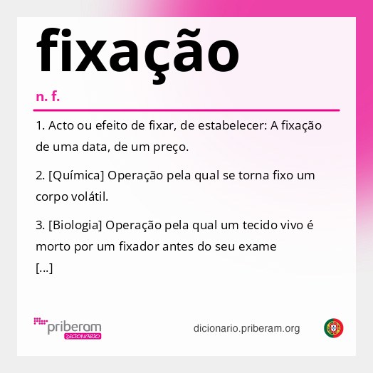 Significado de fixação
