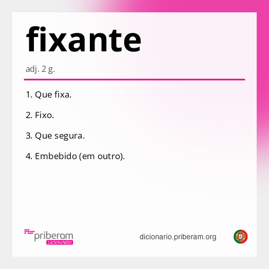 Significado de fixante
