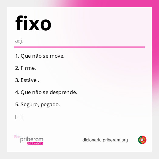 Significado de fixo