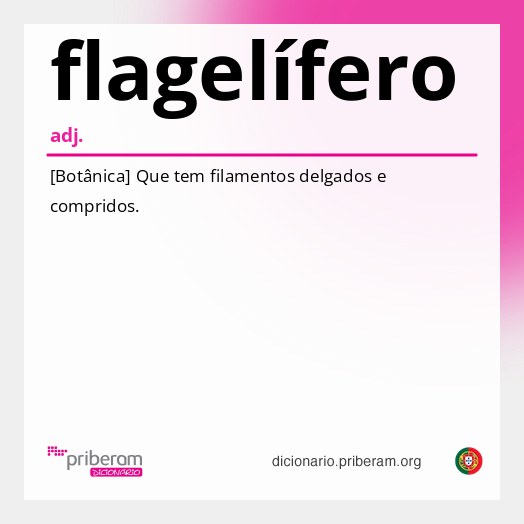 Significado de flagelífero