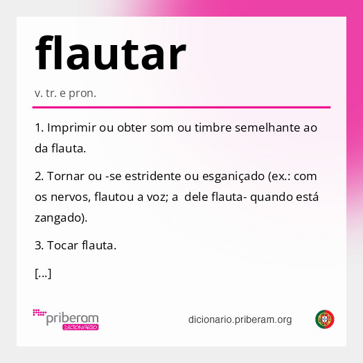 Significado de flautar
