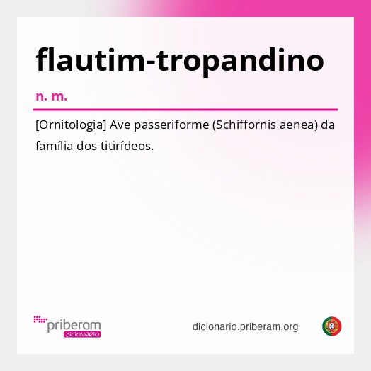 Significado de flautim-tropandino
