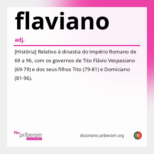 Significado de flaviano