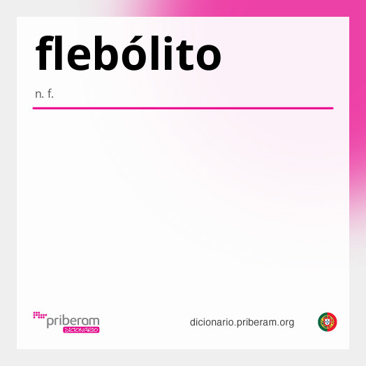 Significado de flebólito