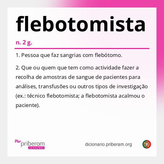 Significado de flebotomista