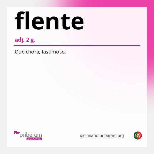 Significado de flente