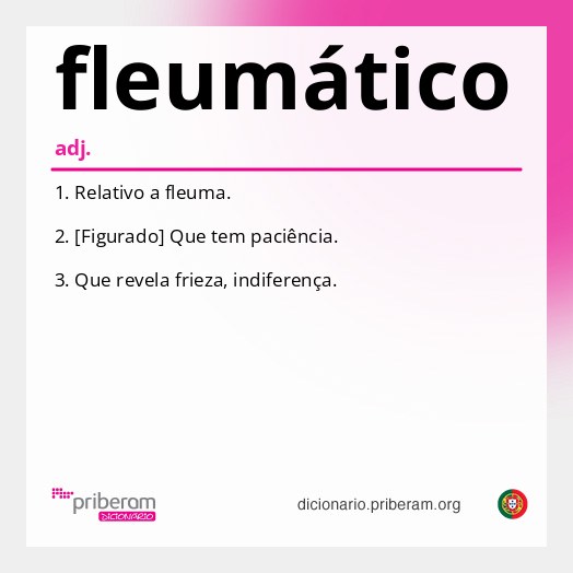 Significado de fleumático