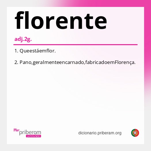 Significado de florente